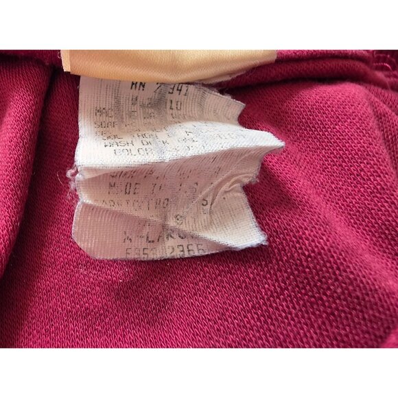 L.L. Bean Mens Long Sleeve Polo Shirt Size XL Raspberry Cotton - Picture 5 of 7